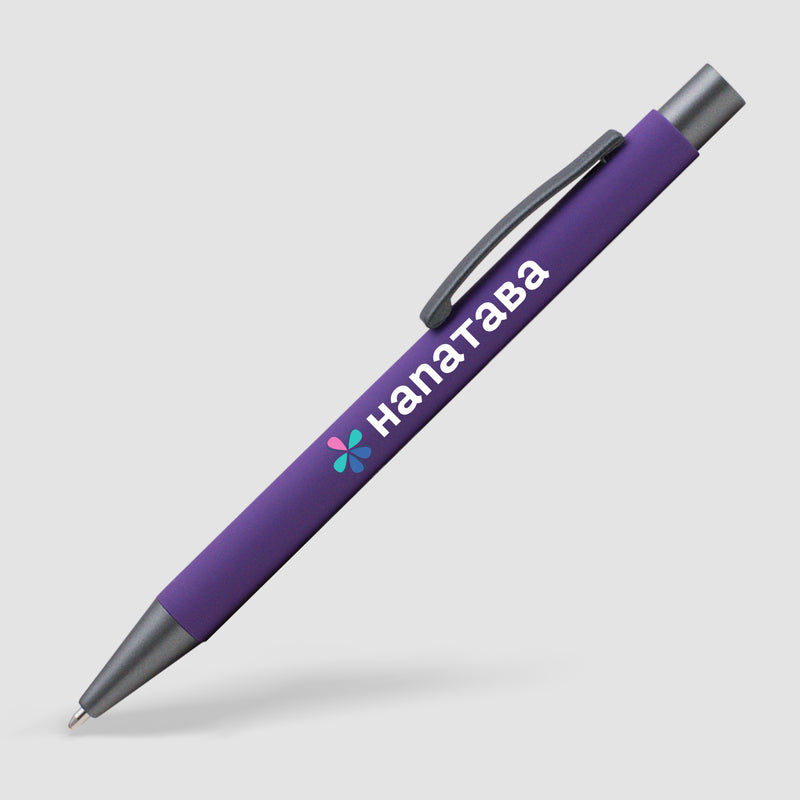 Bowie Softy w/Rubberized Finish - ColorJet - Full Color Metal Pen-zoom-
