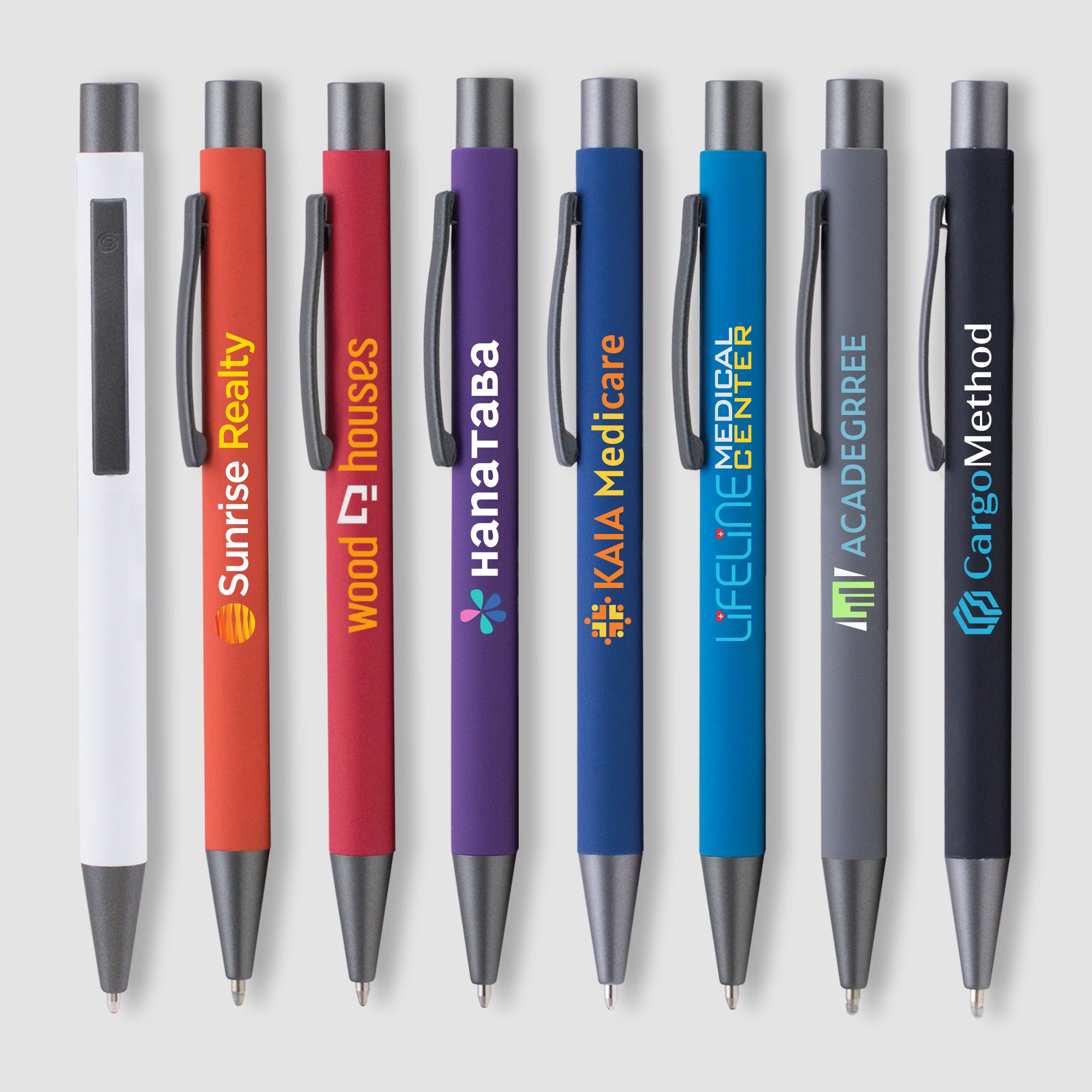 Image of the Bowie Softy w/Rubberized Finish - ColorJet - Full Color Metal Pen promotional product, SKU LUM-C.