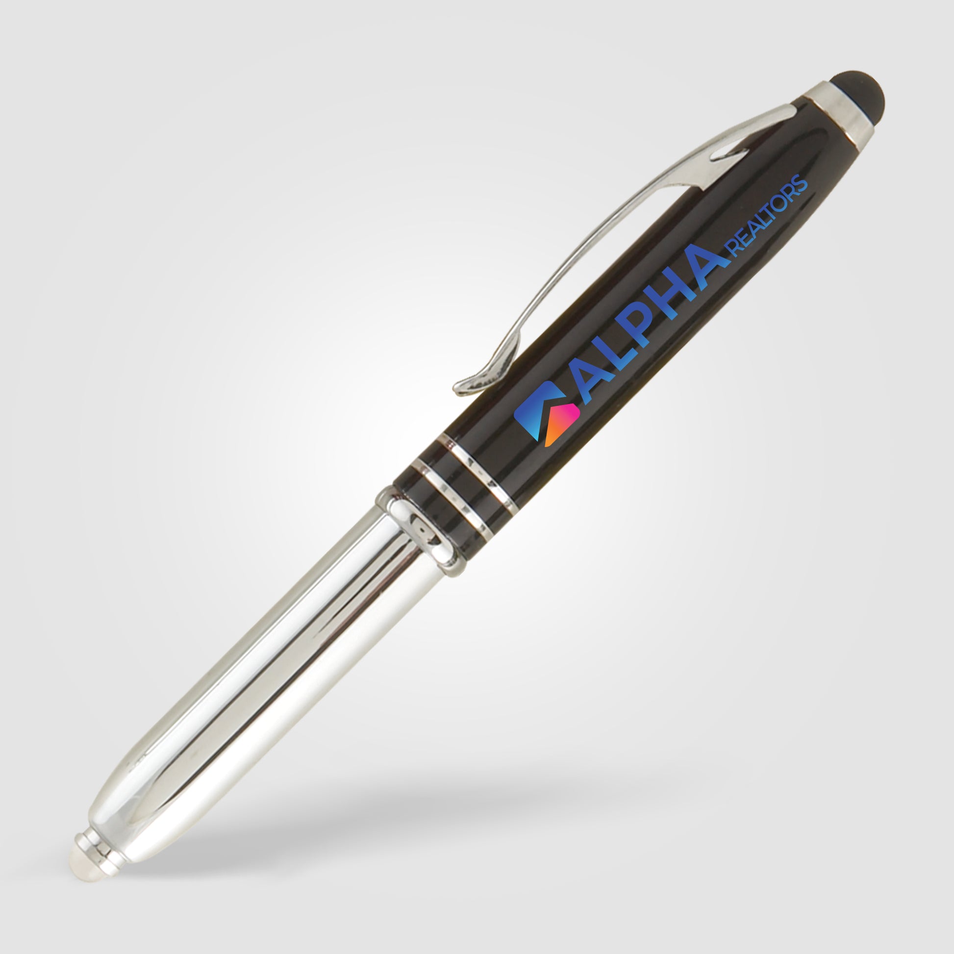 Vivano Duo w/LED Light & Stylus - ColorJet - Full-Color Metal Pen-3