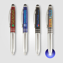 Image of the Vivano Duo w/LED Light & Stylus - ColorJet - Full-Color Metal Pen promotional product, SKU LWF-C.