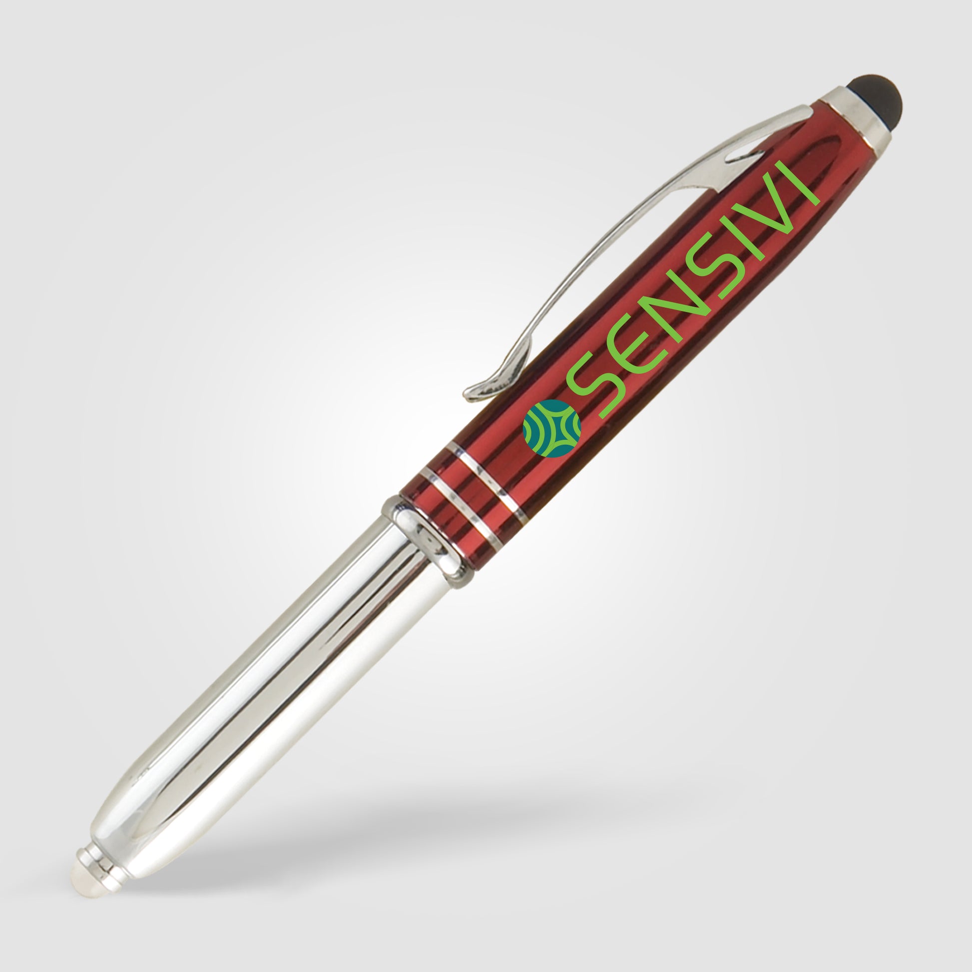 Vivano Duo w/LED Light & Stylus - ColorJet - Full-Color Metal Pen-2