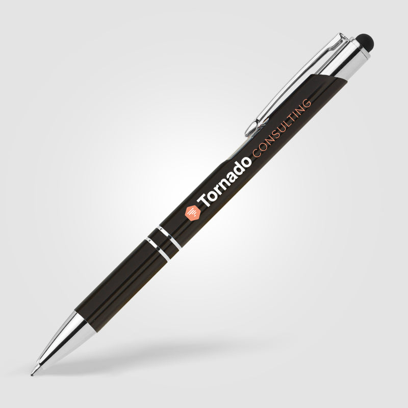 Tres-Chic w/Stylus - ColorJet - Full Color Metal Pen-zoom-