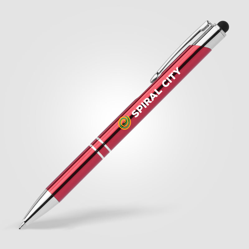 Tres-Chic w/Stylus - ColorJet - Full Color Metal Pen-zoom-