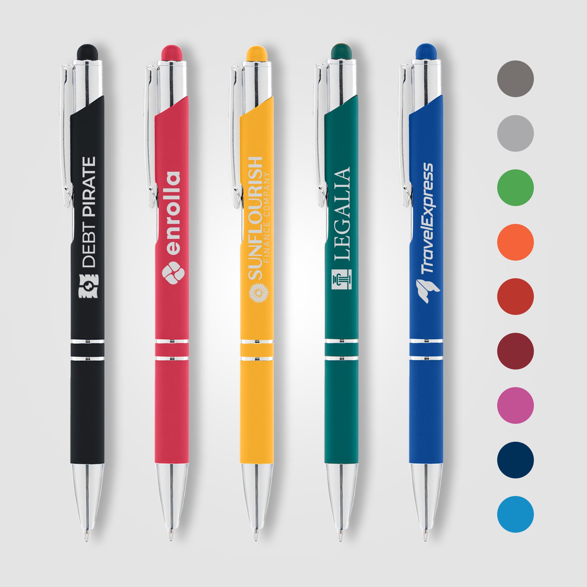 Tres-Chic Softy Pen w/ Stylus Top - Laser-1