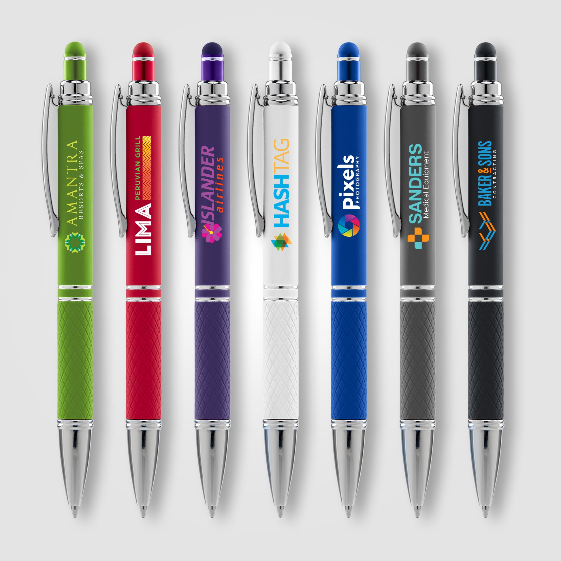 Image of the Phoenix Softy w/Stylus - ColorJet - Full Color Metal Pen promotional product, SKU MNH-C.