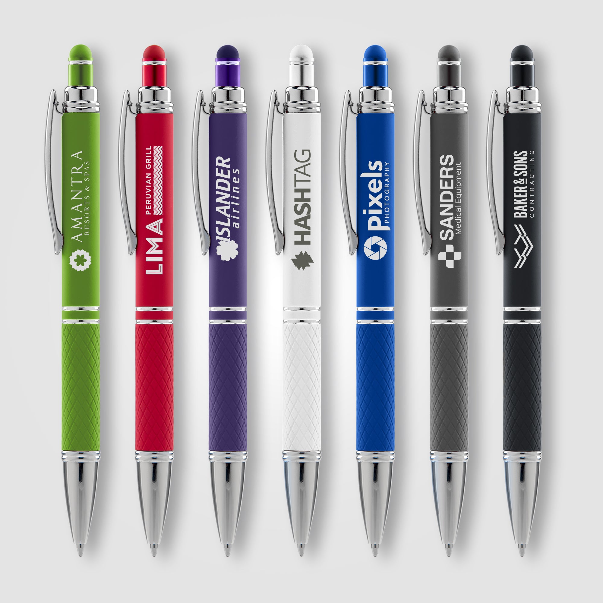Phoenix Softy w/Stylus - Laser Engraved Metal Pen