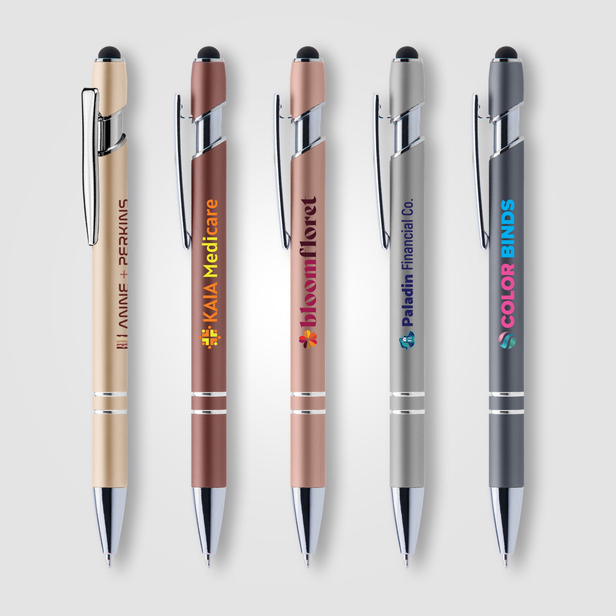 Image of the Ellipse Softy Metallic w/ Stylus - ColorJet promotional product, SKU MNU-C.