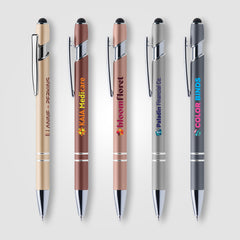 Image of the Ellipse Softy Metallic w/ Stylus - ColorJet promotional product, SKU MNU-C.