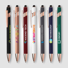 Image of the Ellipse Softy Rose Gold Classic w/ Stylus - ColorJet promotional product, SKU MOV-C.