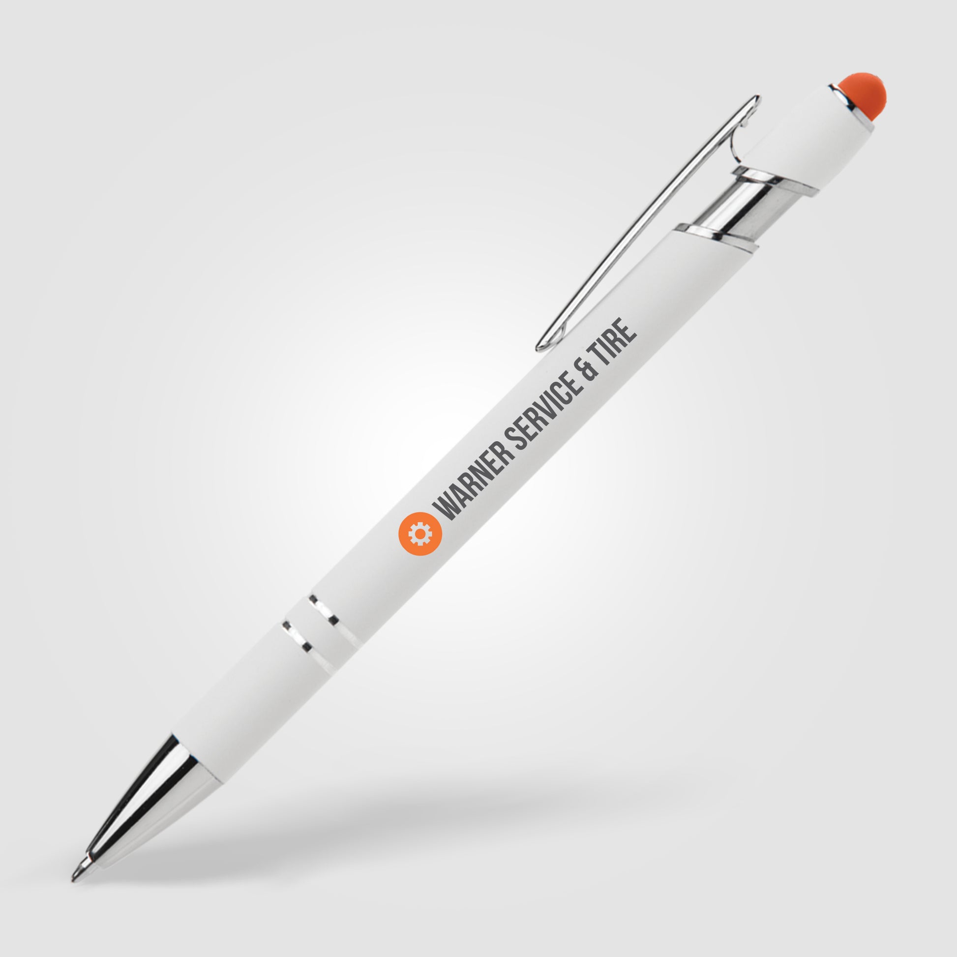 Ellipse Softy White Barrel Pen w/ Stylus - ColorJet-3