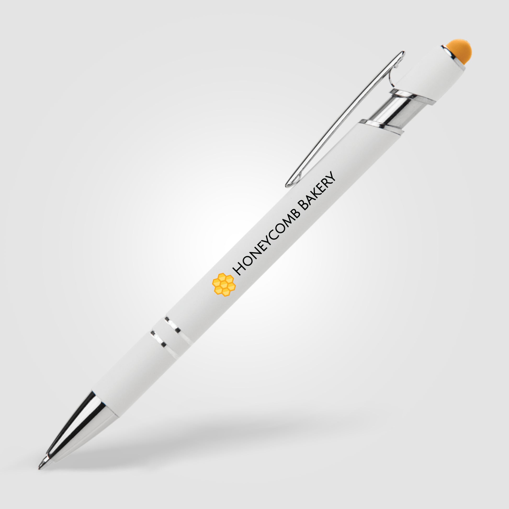 Ellipse Softy White Barrel Pen w/ Stylus - ColorJet-6