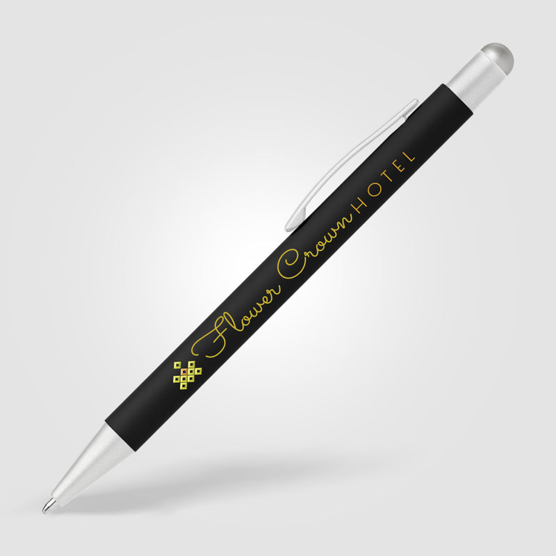 Bowie Softy Satin with Stylus - Full Color Metal Pen-zoom-