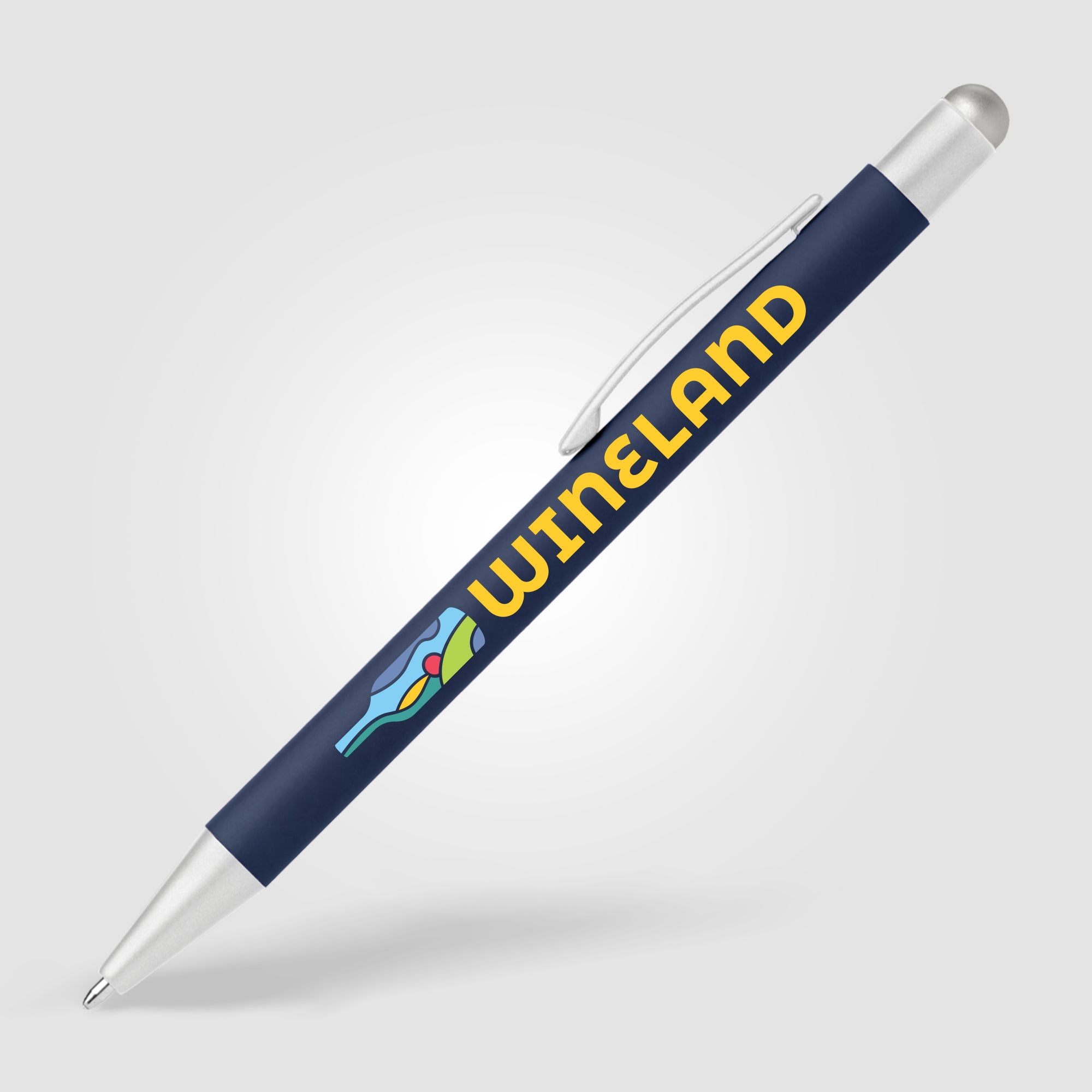 Bowie Softy Satin with Stylus - Full Color Metal Pen
