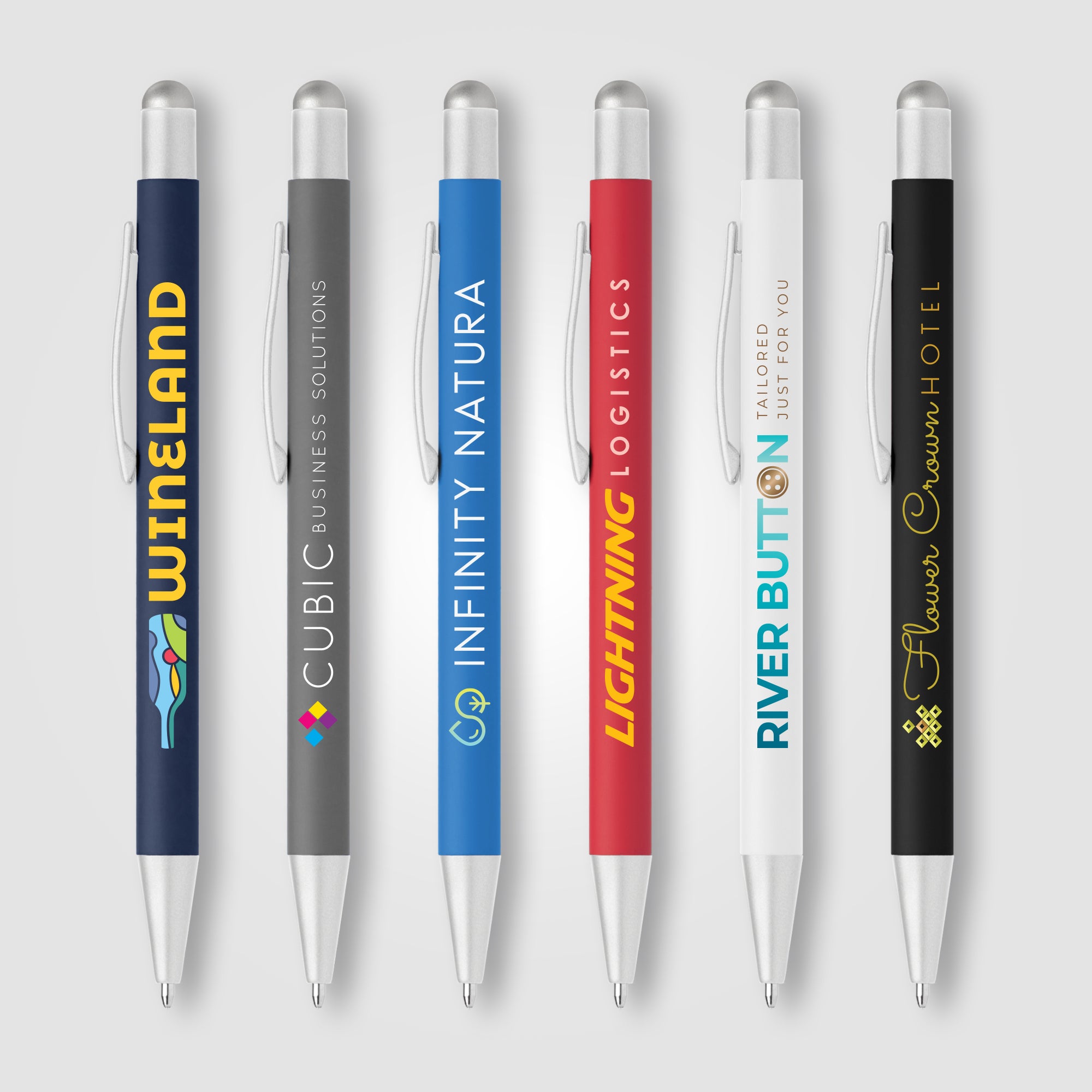 Image of the Bowie Softy Satin with Stylus - Full Color Metal Pen promotional product, SKU MPP-C.
