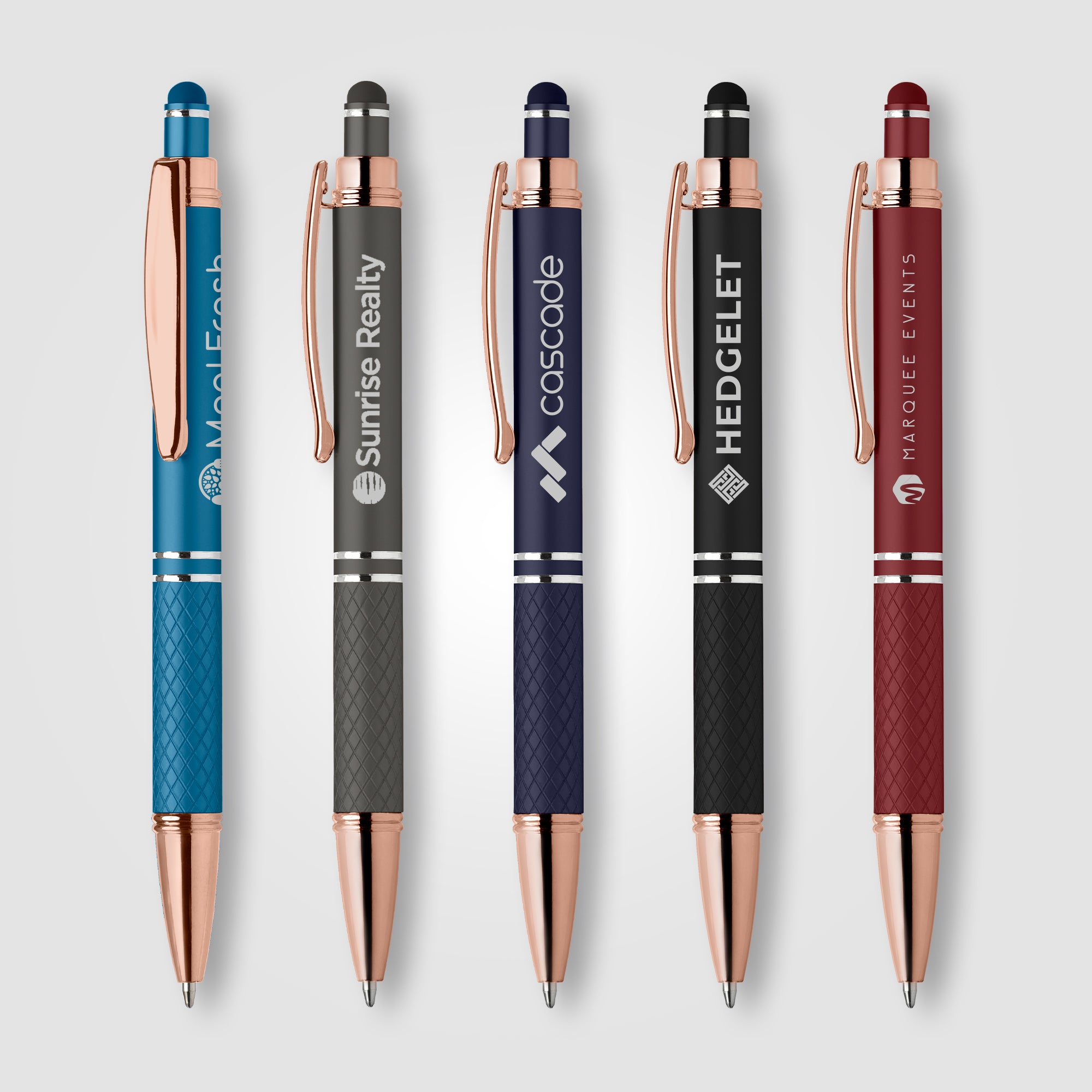 Phoenix Softy Rose Gold Classic Pen w/ Stylus - Laser-zoom-1