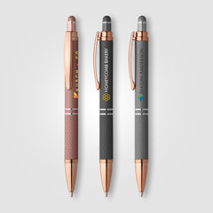Image of the Phoenix Softy Rose Gold Metallic Pen w/ Stylus - ColorJet promotional product, SKU MRR-C.