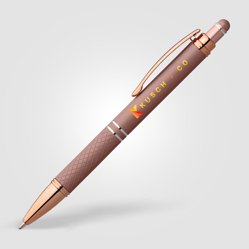 Phoenix Softy Rose Gold Metallic Pen w/ Stylus - ColorJet-zoom-