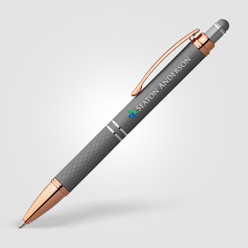 Phoenix Softy Rose Gold Metallic Pen w/ Stylus - ColorJet-zoom-