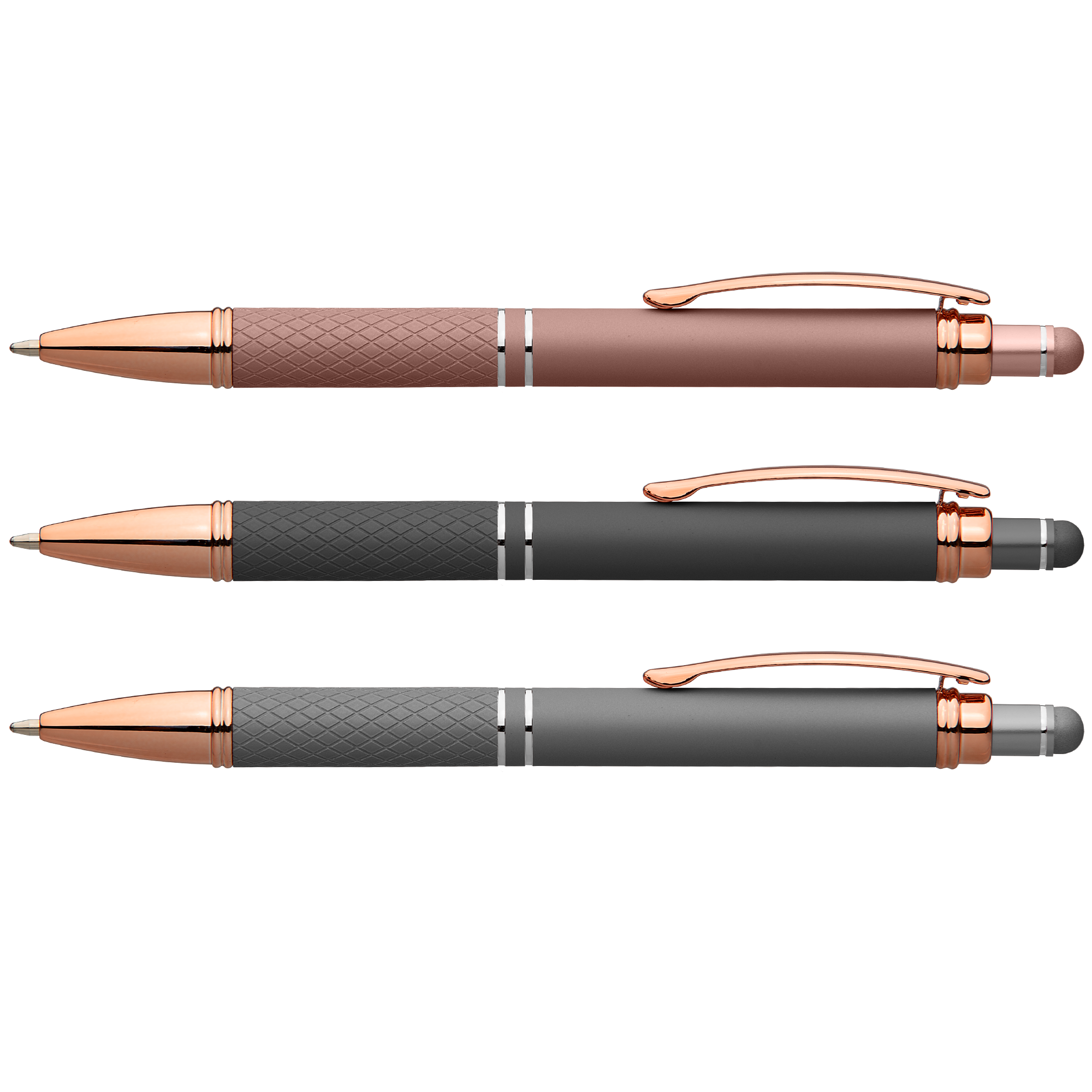 Phoenix Softy Rose Gold Metallic Pen w/ Stylus-zoom-1