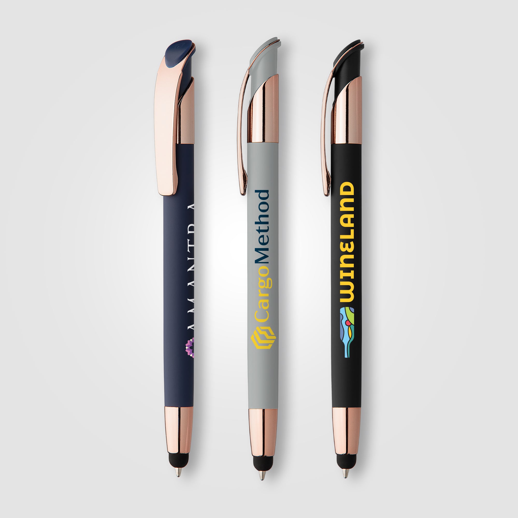 Image of the Venice Softy Rose Gold w/ Stylus - ColorJet promotional product, SKU MRV-C.