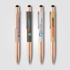 Image of the Baltic Softy Rose Gold Pen w/ Stylus - ColorJet promotional product, SKU MSB-C.