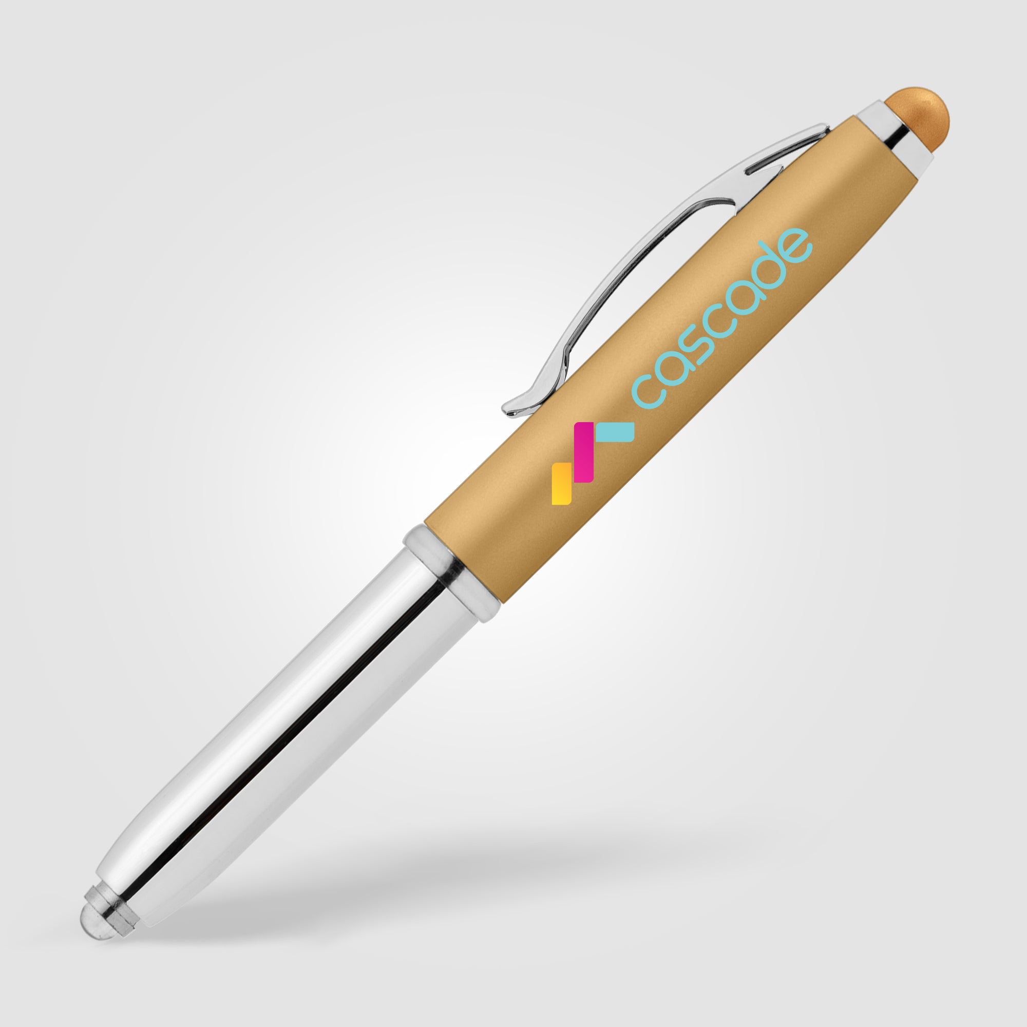 Vivano Softy Metallic Pen w/ LED Light and Stylus - ColorJet-zoom-3