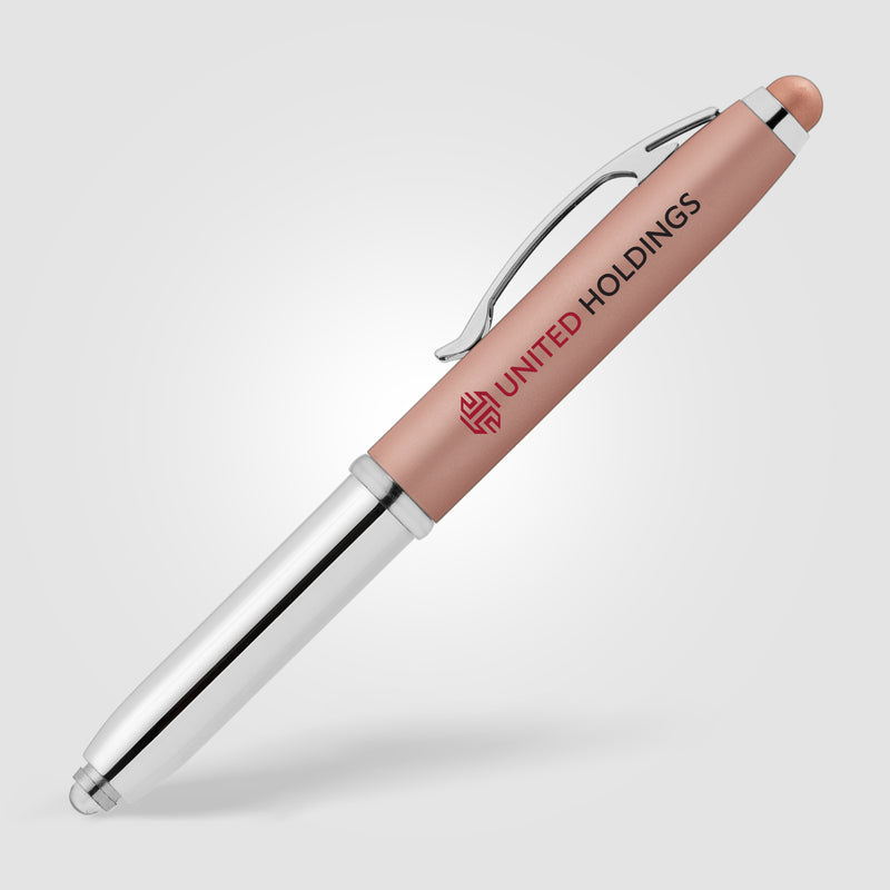 Vivano Softy Metallic Pen w/ LED Light and Stylus - ColorJet-zoom-