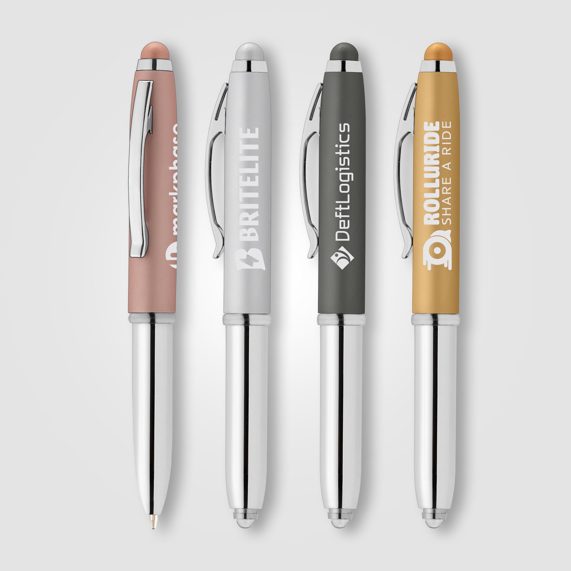 Vivano Softy Metallic Pen w/ LED Light and Stylus-zoom-1
