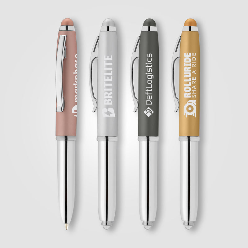 Vivano Softy Metallic Pen w/ LED Light and Stylus-zoom-