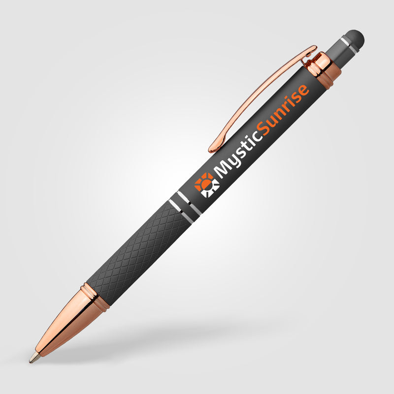 Phoenix Softy Rose Gold Gel Pen w/Stylus - ColorJet-zoom-