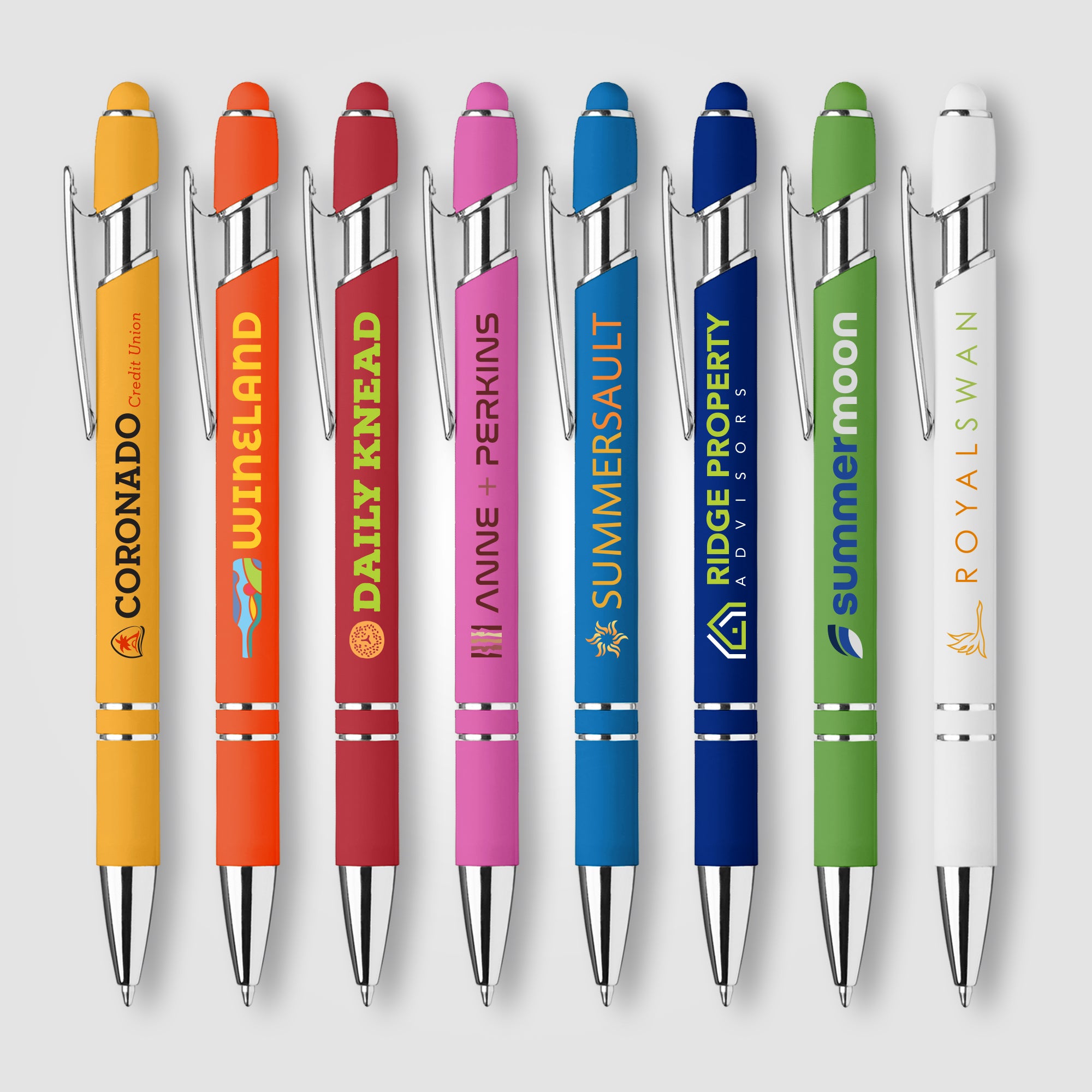 Image of the Ellipse Softy Brights Gel Pen w/Stylus - ColorJet promotional product, SKU MTM-C.