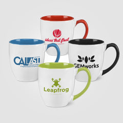 Image of the 15 oz. Two-Tone Ceramic Bistro Mug promotional product, SKU MUO.