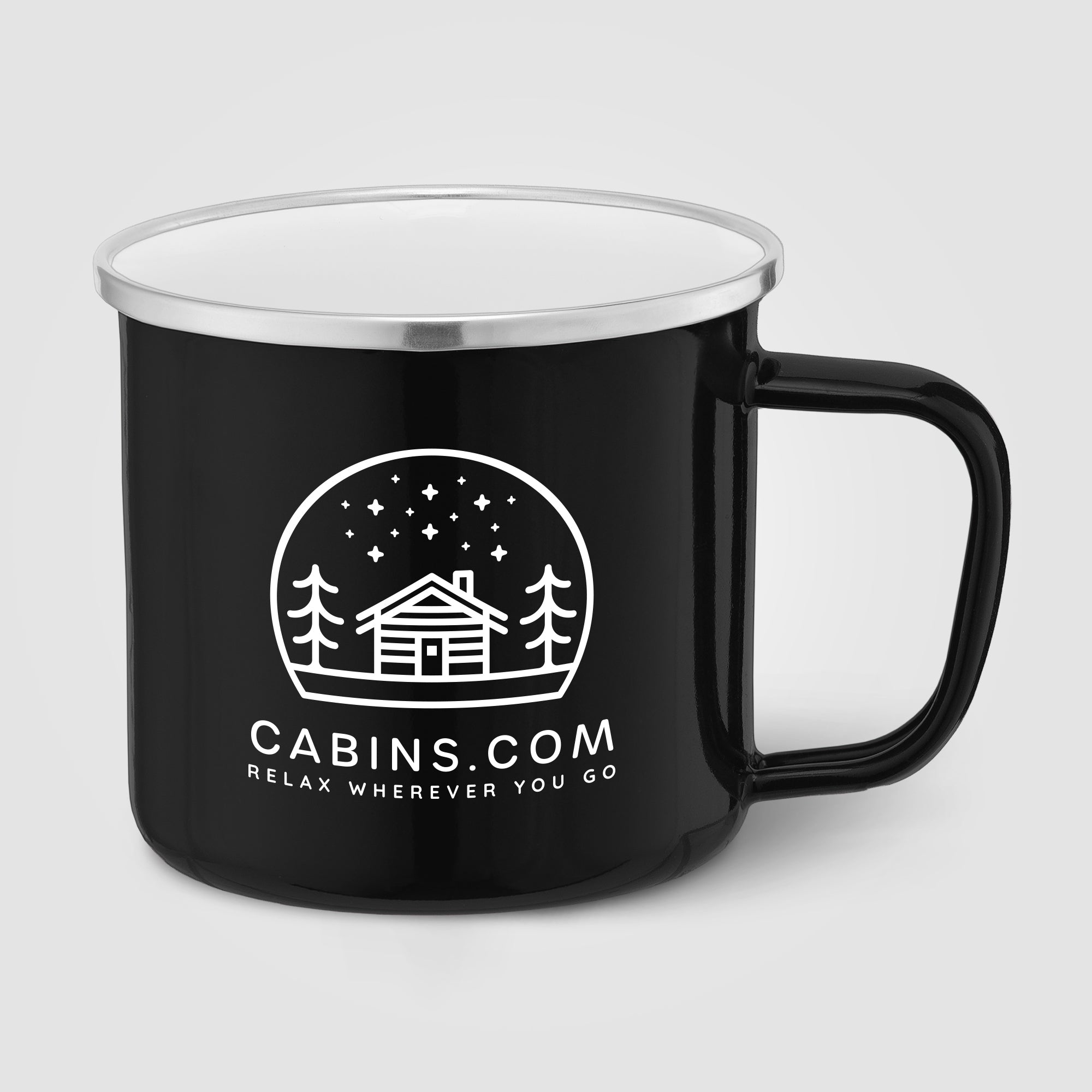 Wyoming - 13 oz. Enamel Campfire Mug with Stainless Steel Rim