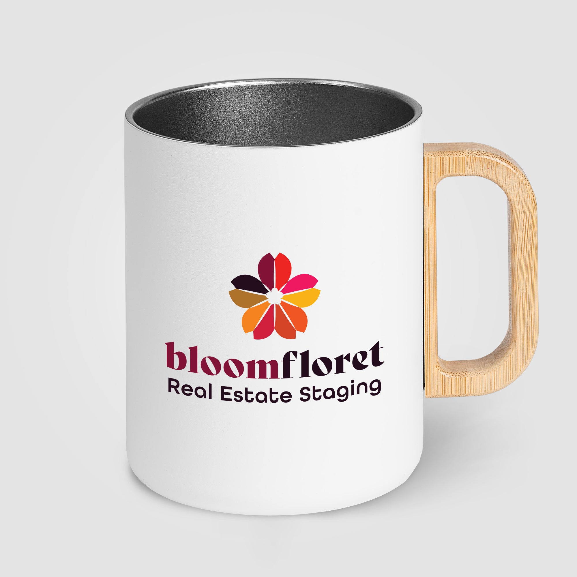 Vancouver - 18 oz. Stainless Steel Double Wall Mug with Bamboo Handle - Full-Color Inkjet-zoom-3
