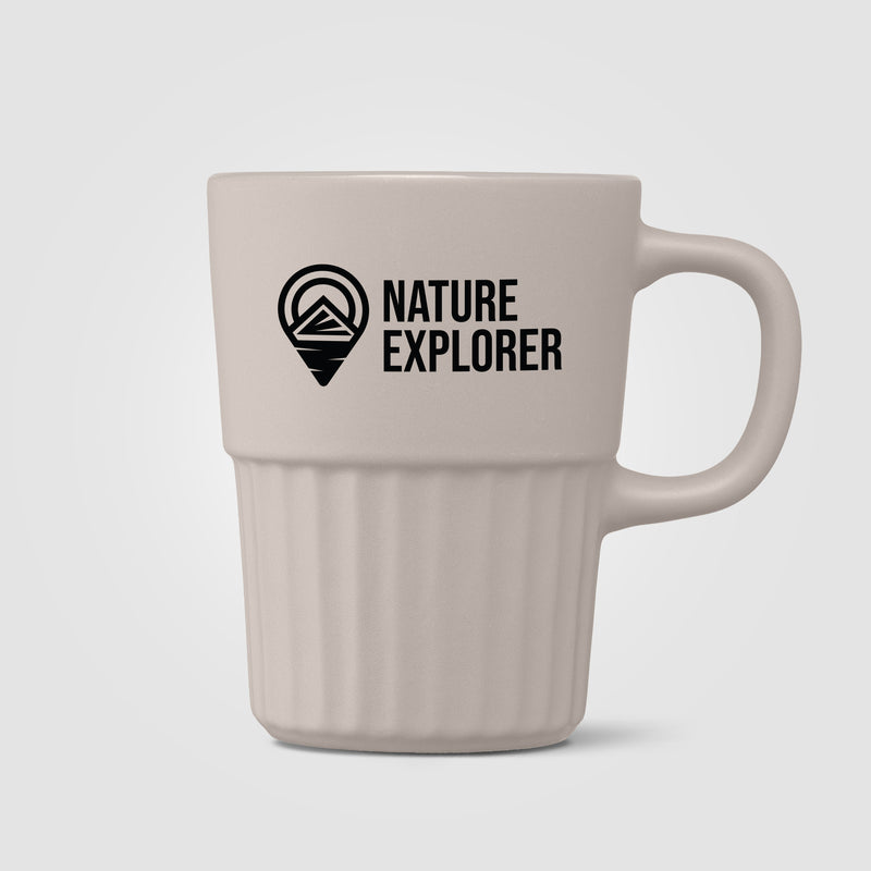Majesty Ceramic Matte Finish Fluted Mug - 15oz-zoom-