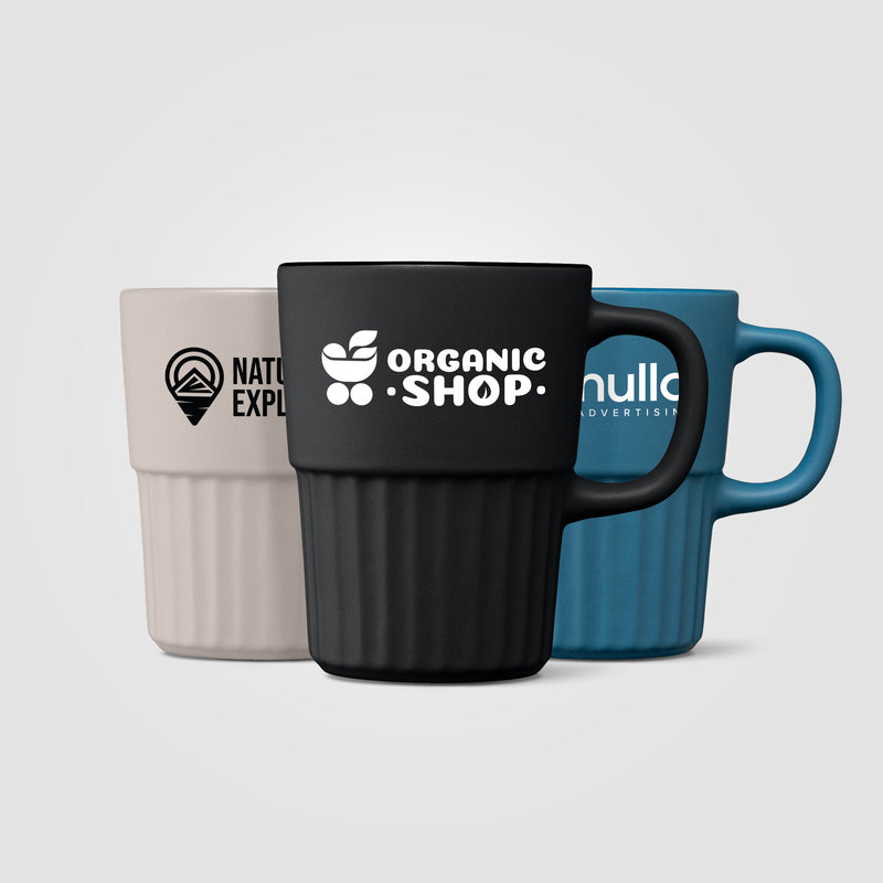 Majesty Ceramic Matte Finish Fluted Mug - 15oz-zoom-