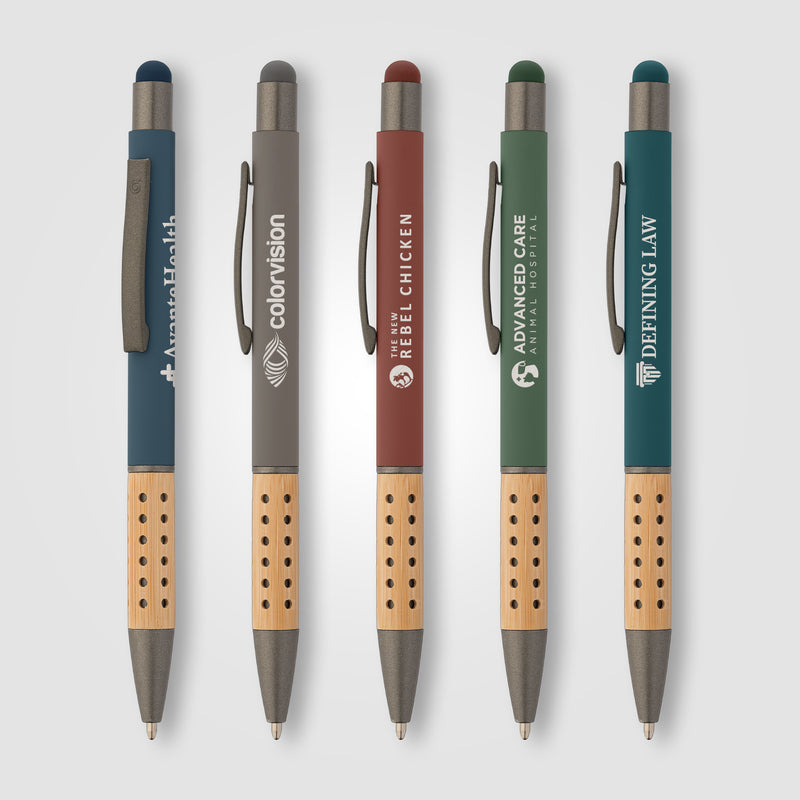 Bowie Bamboo Grip Stylus Pen-zoom-