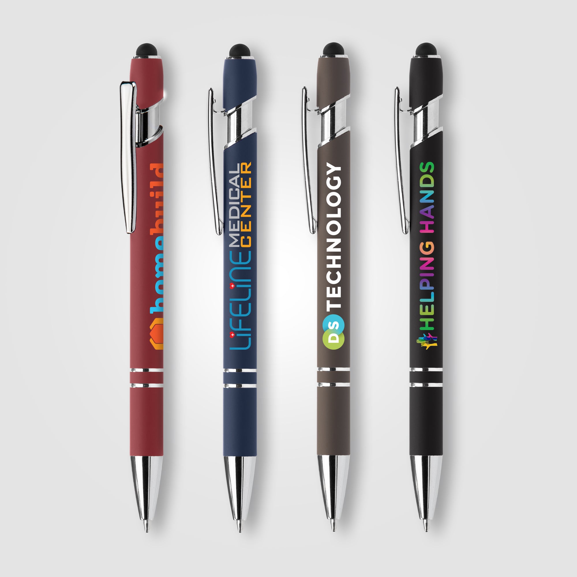 Image of the Ellipse Softy Recycled Aluminum Pen w/ Stylus + Anti-Fraud Ink - ColorJet promotional product, SKU MZJ-C.
