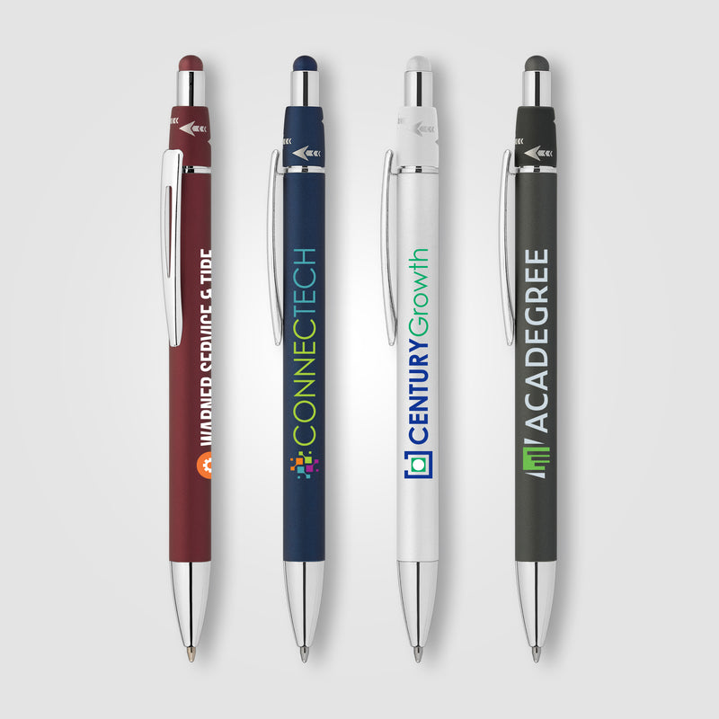 Orbit Spinner Chrome Metal Pen w/ Stylus - ColorJet-zoom-