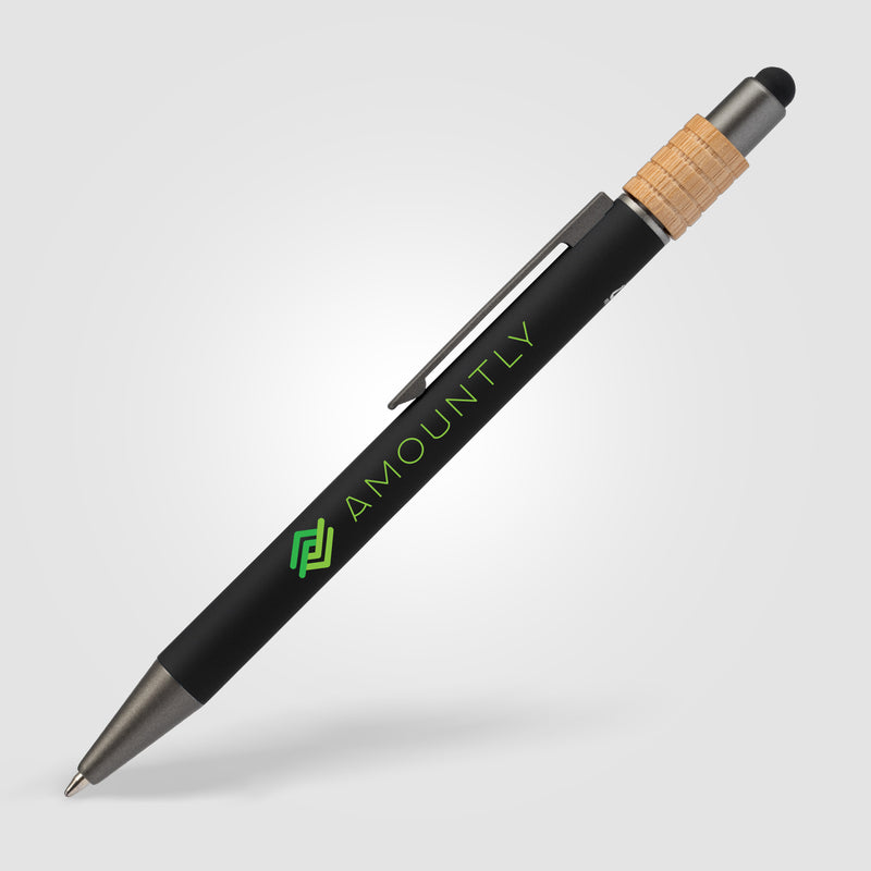 Reborn Spinner Recycled Aluminum Pen w/ Stylus - ColorJet-zoom-