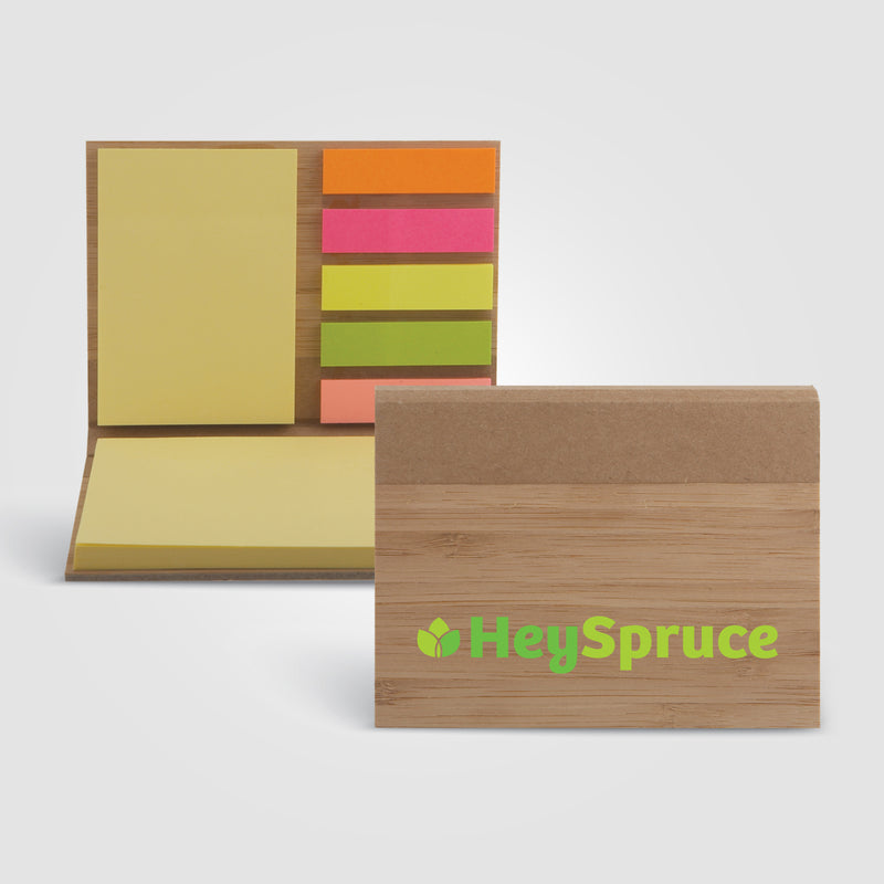 Bamboo Sticky Note Pad - Full Color-zoom-