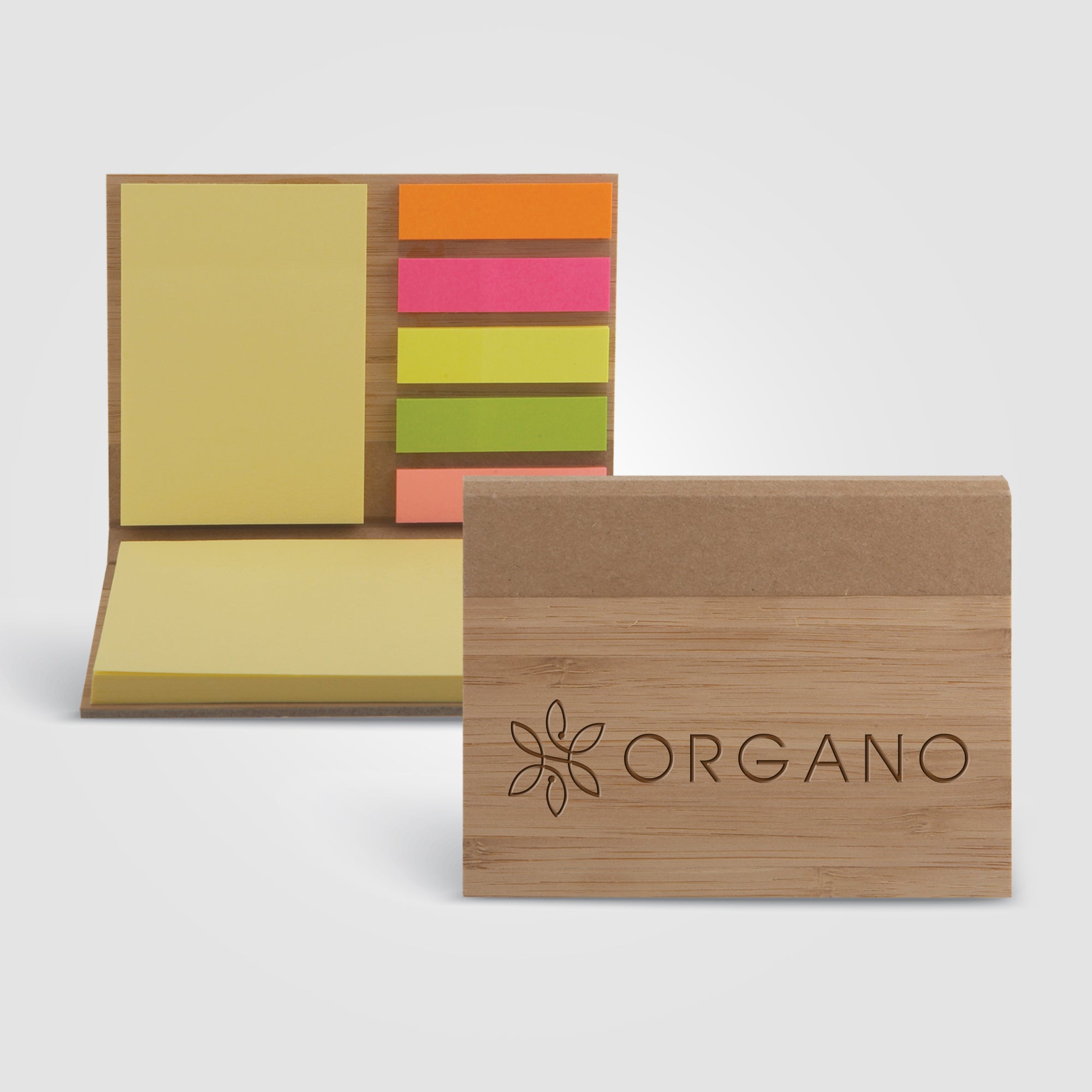 Image of the Bamboo Sticky Note Pad promotional product, SKU NAM.