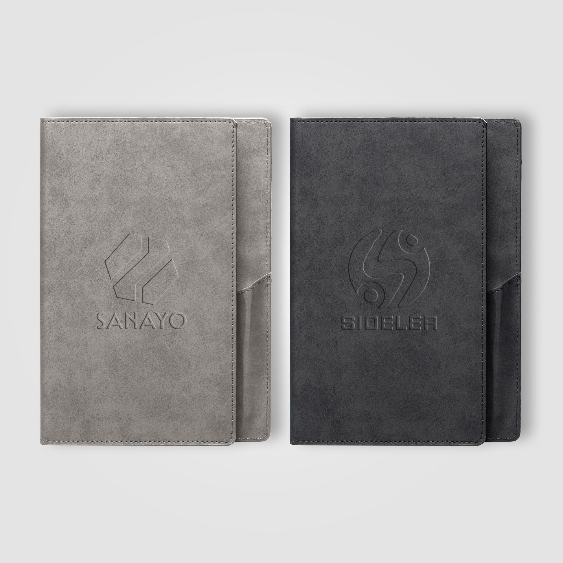 Momento Recycled Plastic Suede Texture Journal - A5 - Deboss-1
