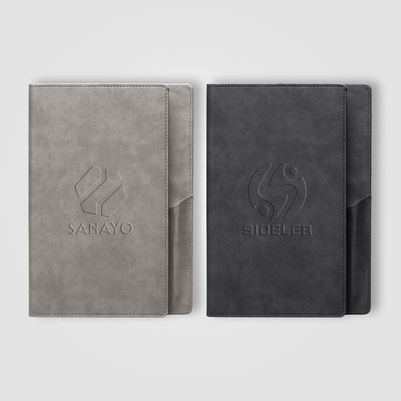 Momento Recycled Plastic Suede Texture Journal - A5 - Deboss-zoom-