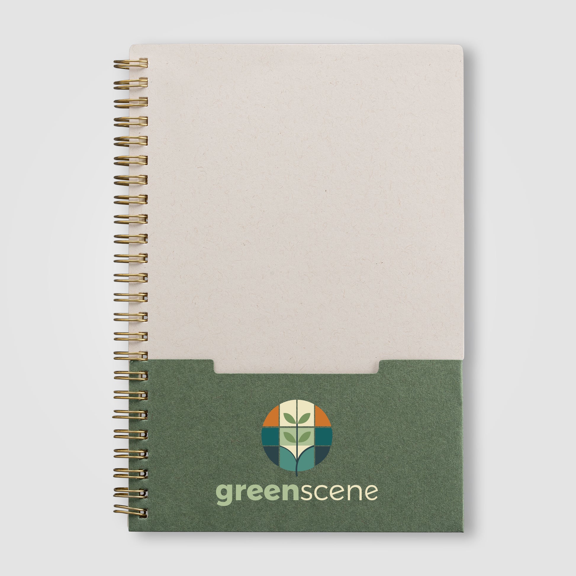 Lino FSC Paper Spiral Binding Vertical Pocket Notebook - A5 - ColorJet-3