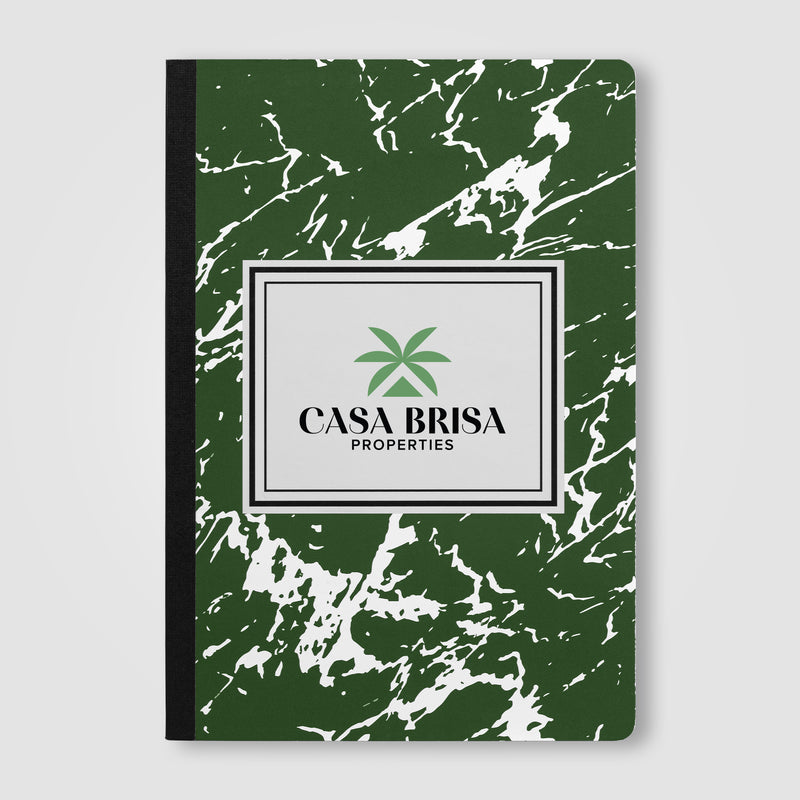 Slate FSC Paper Marble Hardcover Composition Notebook – A5 -ColorJet-zoom-