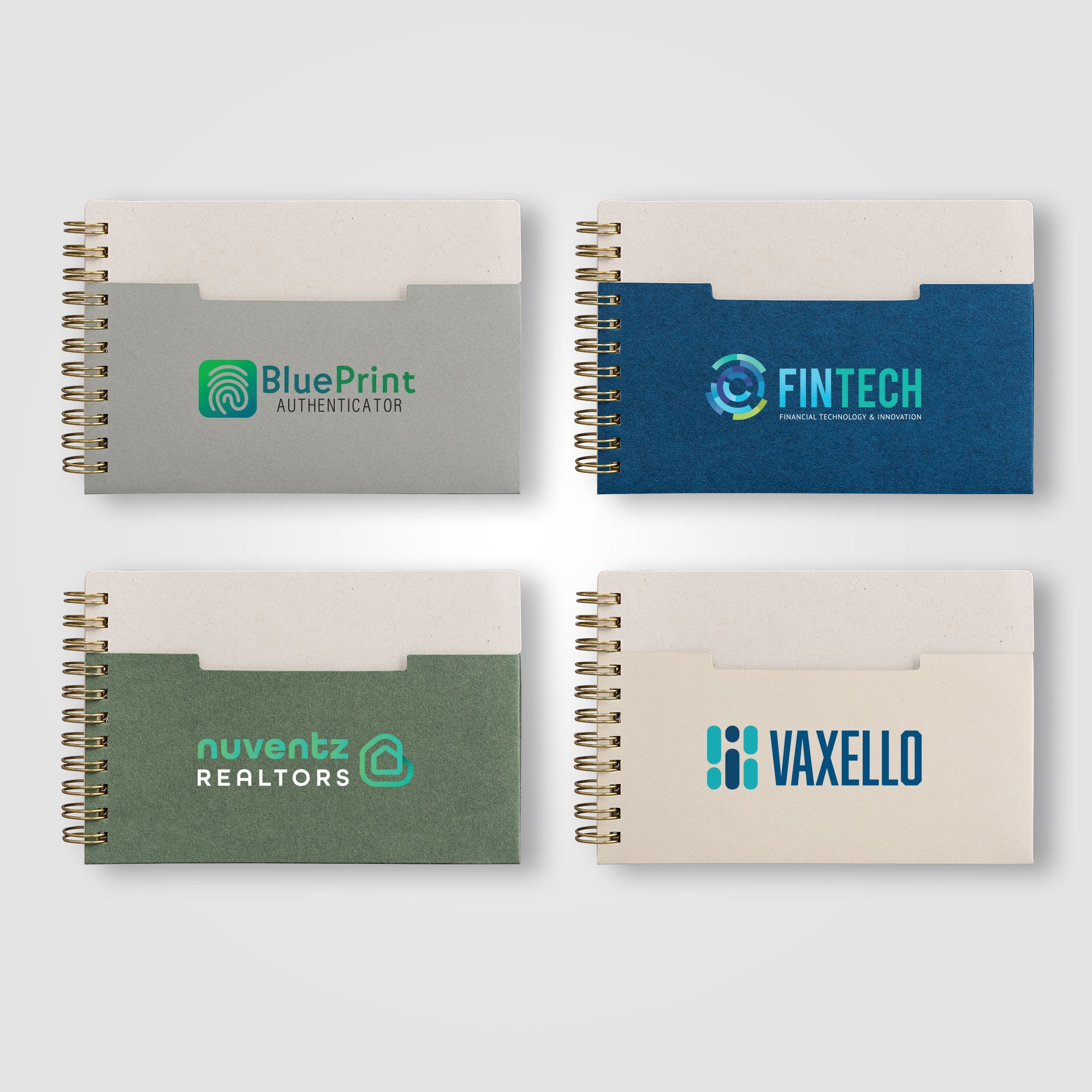 Image of the Lino FSC Paper Spiral Binding Horizontal Pocket Notebook - A6 -ColorJet promotional product, SKU NCI-C.