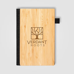 Image of the Wesen Bamboo Refillable Journal - A5 - Laser Engraved promotional product, SKU NCP-L.