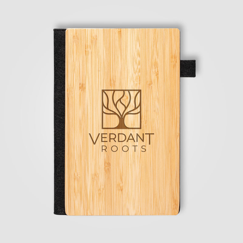 Wesen Bamboo Refillable Journal - A5 - Laser Engraved-zoom-