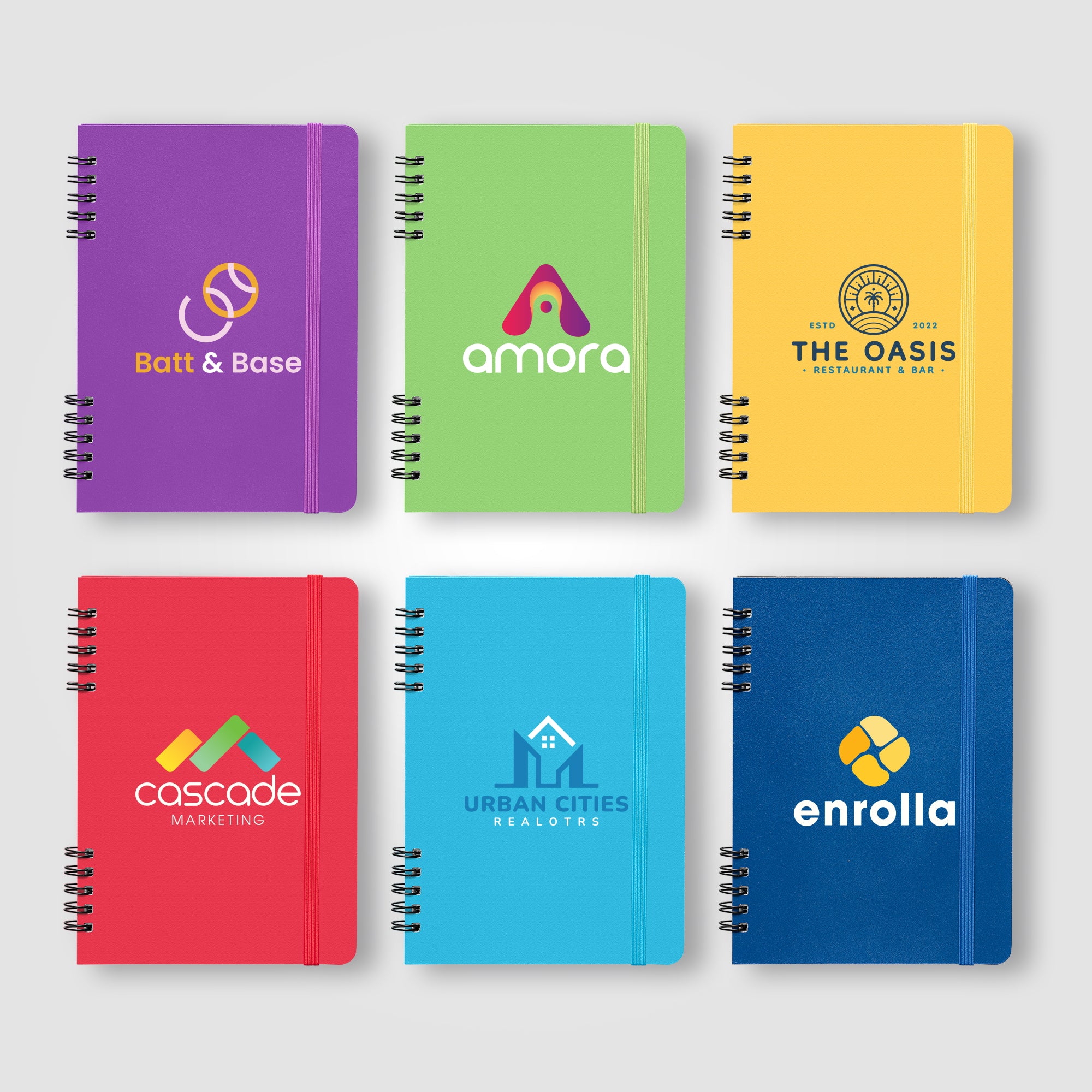 Image of the Jora Recycled Leather Spiral Bound Notebook - A5 - ColorJet promotional product, SKU NDB-C.